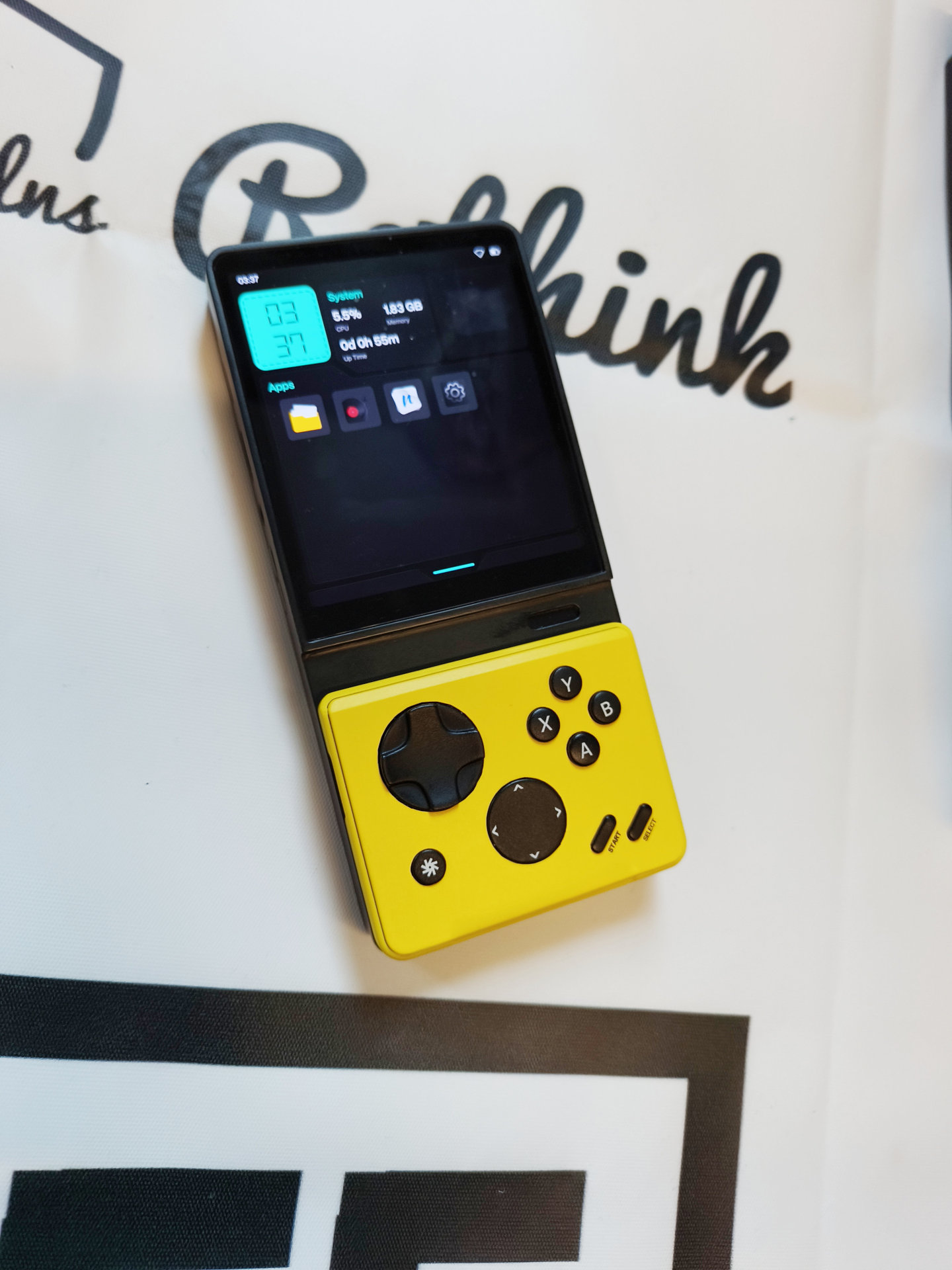 Mecha Comet with gamepad keyboard on