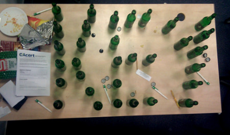 Having fun at key signing party